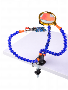 Третья рука для пайки с лупой 2 руки Помощник PM-INP21